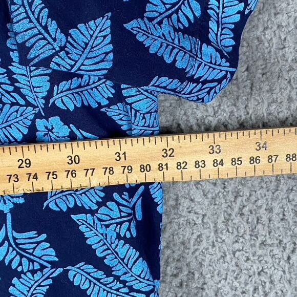 HB Button Shirt Men's 4XL Blue Floral Print Resort Vacation Causal - Picture 5 of 8